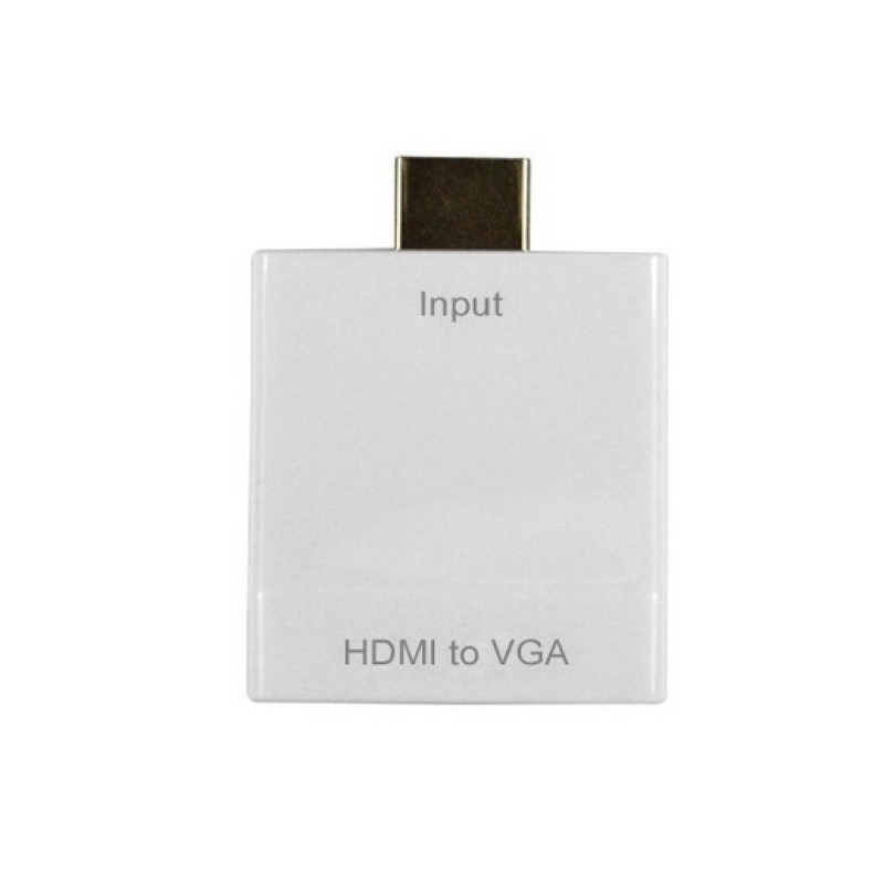Перехідник HDMI M -> VGA F (з аудіо інтерфейсом) білий RTL