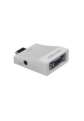 Перехідник HDMI M -> VGA F (з аудіо інтерфейсом) білий RTL