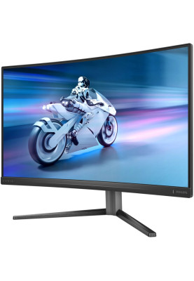 TFT 27" Philips 27M2C5200W, VA, вигнутий, 280Hz, 0,3 ms, 2xHDMI, DP, HAS, Pivot, чорно-сірий