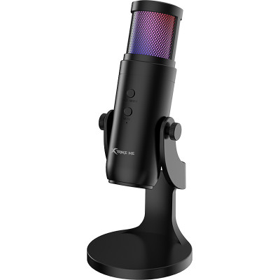 Ігровий стрім мікрофон XTRIKE ME XMC-03 USB, RGB LED, кабель 1.5м, чорний
