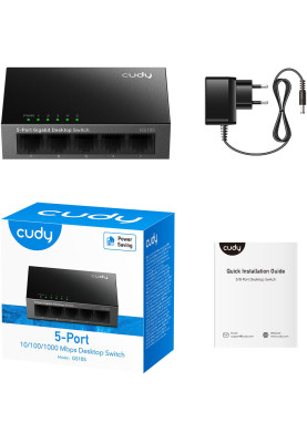 Комутатор Cudy GS105, 5-Port Gigabit Metal  Switch