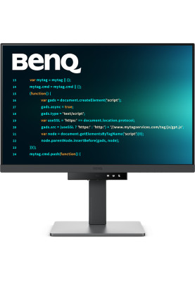 TFT 24.1" BenQ RD240Q, WQXGA, 16:10, USB-C, HDMI, DP, HAS, Pivot, колонки, темно-сірий