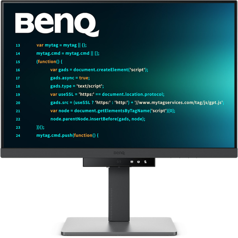 TFT 24.1" BenQ RD240Q, WQXGA, 16:10, USB-C, HDMI, DP, HAS, Pivot, колонки, темно-сірий