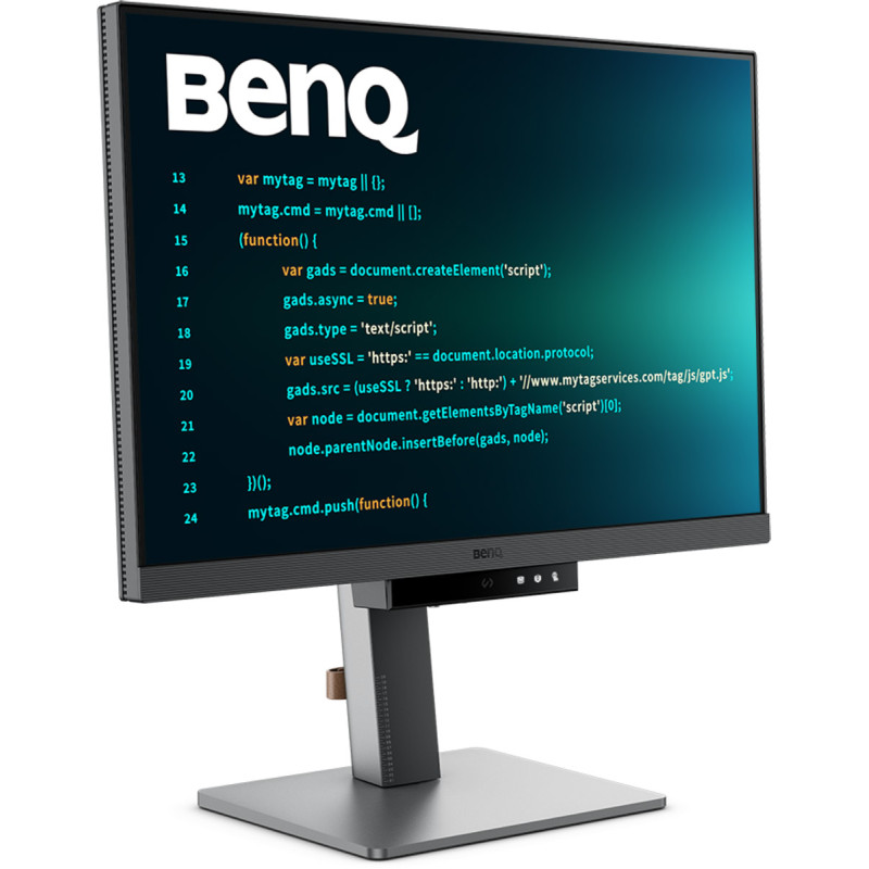 TFT 24.1" BenQ RD240Q, WQXGA, 16:10, HDMI, DP, USB-C, HAS, Pivot, колонки, темно-сірий