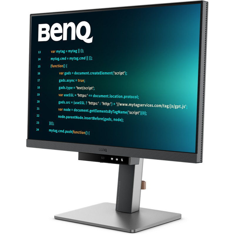 TFT 24.1" BenQ RD240Q, WQXGA, 16:10, HDMI, DP, USB-C, HAS, Pivot, колонки, темно-сірий