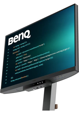 TFT 24.1" BenQ RD240Q, WQXGA, 16:10, USB-C, HDMI, DP, HAS, Pivot, колонки, темно-сірий