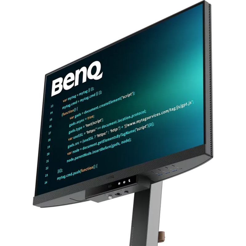 TFT 24.1" BenQ RD240Q, WQXGA, 16:10, HDMI, DP, USB-C, HAS, Pivot, колонки, темно-сірий