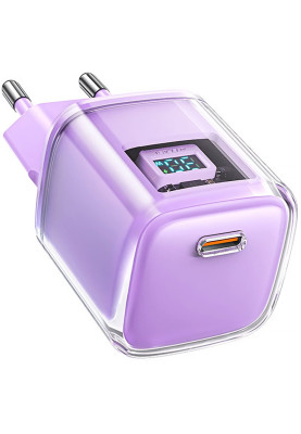 Зарядний пристрій 1xUSB-C 30W Gan A53 Fast Charger alfalfa purple Acefast