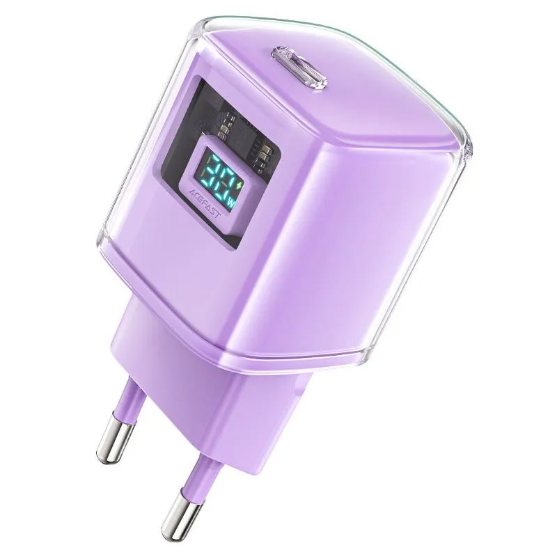 Зарядний пристрій 1xUSB-C 30W Gan A53 Fast Charger alfalfa purple Acefast