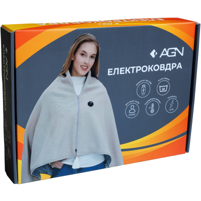 Електроковдра AGN AGNUSBS15080G накидка/ USB: 5V 2A 10W/ 150x80 см/ 4 зони нагріву/ зелена Електроковдра AGN AGNUSBS15080G накидка/ USB: 5V 2A 10W/ 150x80 см/ 4 зони нагріву/ зелена
