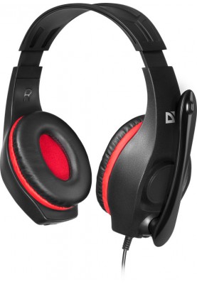 Навушники з мікрофоном Defender Tune 130 чорно-червоні, кабель 2.1 м