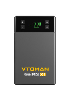 Автомобільний Jump Starter X1 2500A, компресор 150PSI 18000mAh USB QC3.0 DC15V/10A LED Light Vtoman