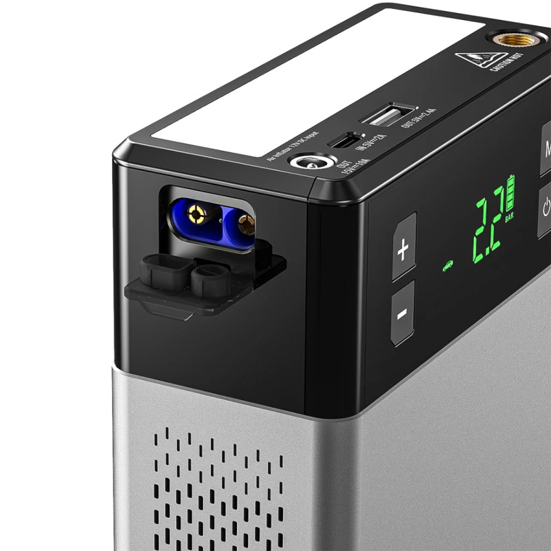 Автомобільний Jump Starter X1 2500A, компресор 150PSI 18000mAh USB QC3.0 DC15V/10A LED Light Vtoman