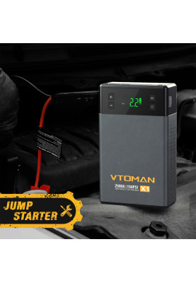 Автомобільний Jump Starter X1 2500A, компресор 150PSI 18000mAh USB QC3.0 DC15V/10A LED Light Vtoman