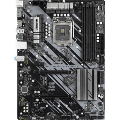 Материнська плата ASRock H470 PHANTOM GAMING 4 (1200/H470, 4*DDR4,2xPCIex16, 6xSATAІІІ, RAID, 3xM.2, GLan, 7.1ch, ATX)