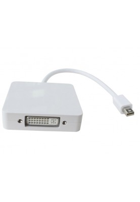 Перехідник mini DisplayPort M --> HDMI/DisplayPort/DVI (24+5), FHD 1080p, кабель 0.2 м