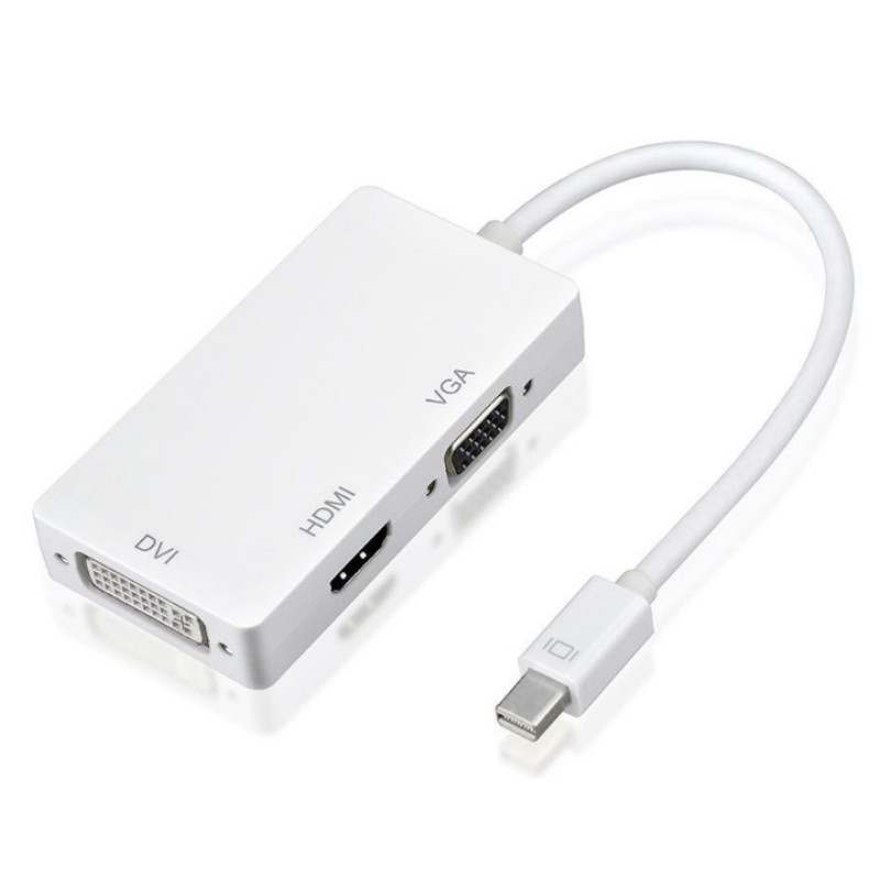 Перехідник mini DisplayPort M --> HDMI/VGA/DVI (24+5), FHD 1080p