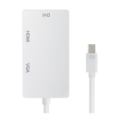 Перехідник mini DisplayPort M --> HDMI/VGA/DVI (24+5), FHD 1080p