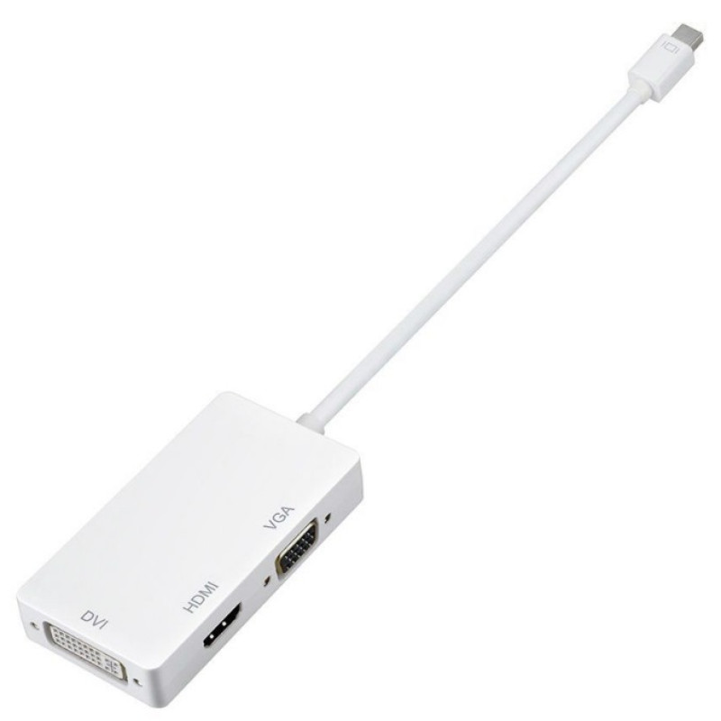 Перехідник mini DisplayPort M --> HDMI/VGA/DVI (24+5), FHD 1080p