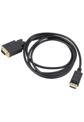 Кабель DisplayPort M - VGA M, 1.8м чорний