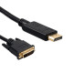 Кабель DisplayPort M-DVI-D 25 M, 1.8 м, чорний