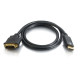 Кабель DisplayPort M-DVI-D 25 M, 1.8 м, чорний