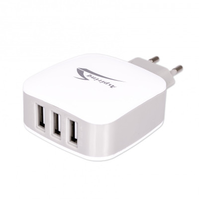 Зарядний пристрій 3xUSB 3.1A Energy 3 білий Aspiring