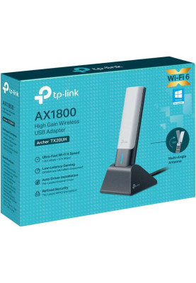 Адаптер WiFi TP-Link Archer TX20UH AX1800, Wi-Fi 6 USB Adapter