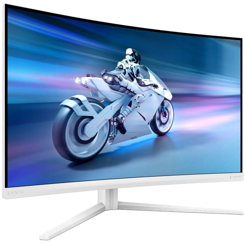 TFT 31.5" Philips 32M2C5501, Fast VA, QHD 2K, 180hz, вигнутий, 2хHDMI, DP, HAS, білий