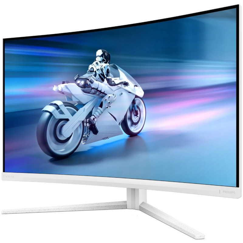 TFT 31.5" Philips 32M2C5501, Fast VA, QHD 2K, 180hz, вигнутий, 2хHDMI, DP, HAS, білий