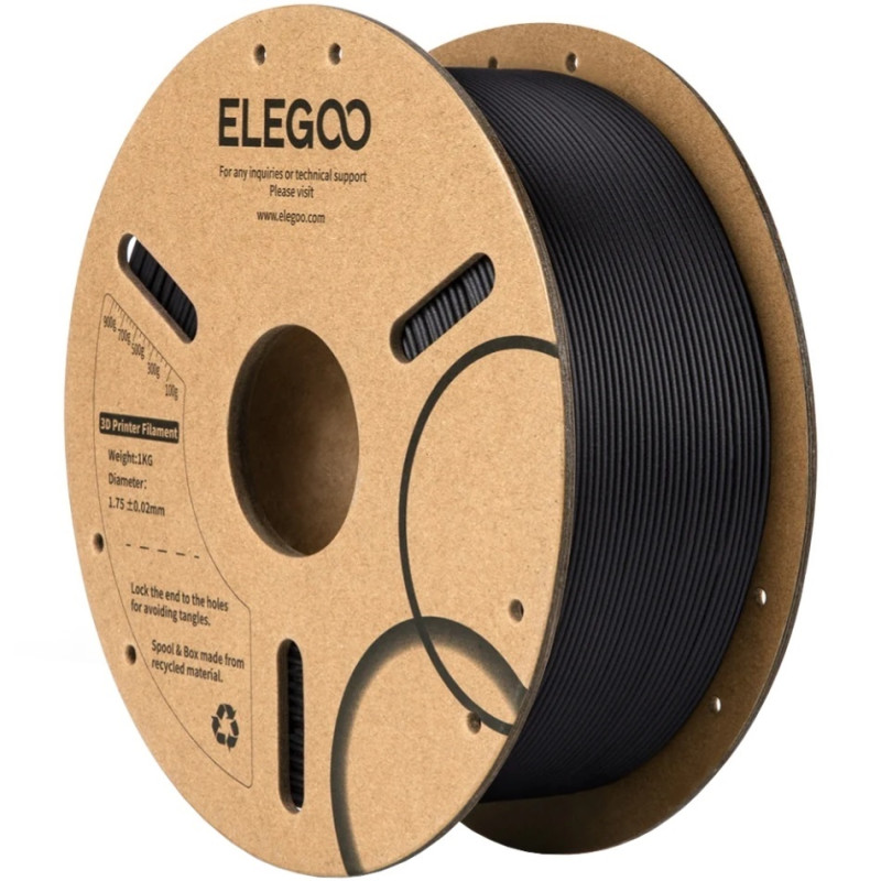 Пластик (Filament) ELEGOO PLA-CF 1кг, 1.75мм, з вуглецевим волокном, чорний