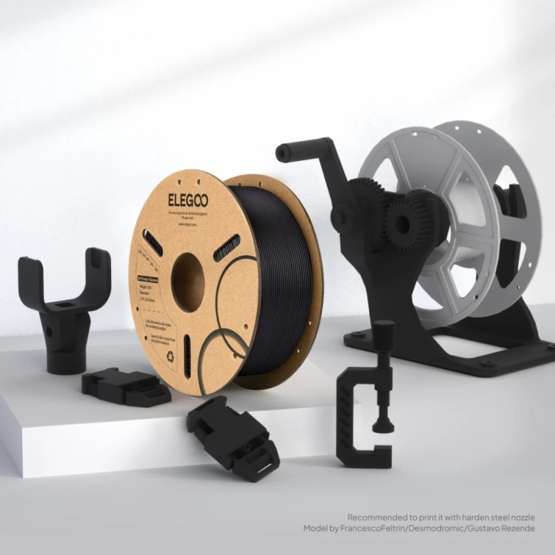 Пластик (Filament) ELEGOO PLA-CF 1кг, 1.75мм, з вуглецевим волокном, чорний