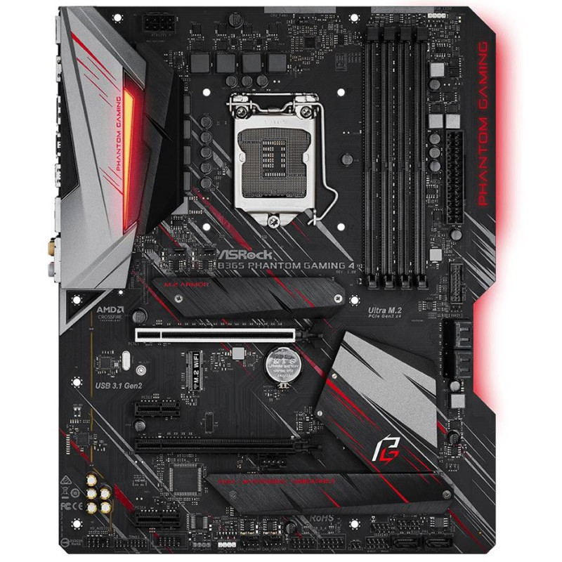 ASRock B365 Phantom Gaming4/REF (1151/B365, 4*DDR4, 2xPCIex16,2xPCIex1,2xM.2,6xSATAІІІ, GLan, ATX)