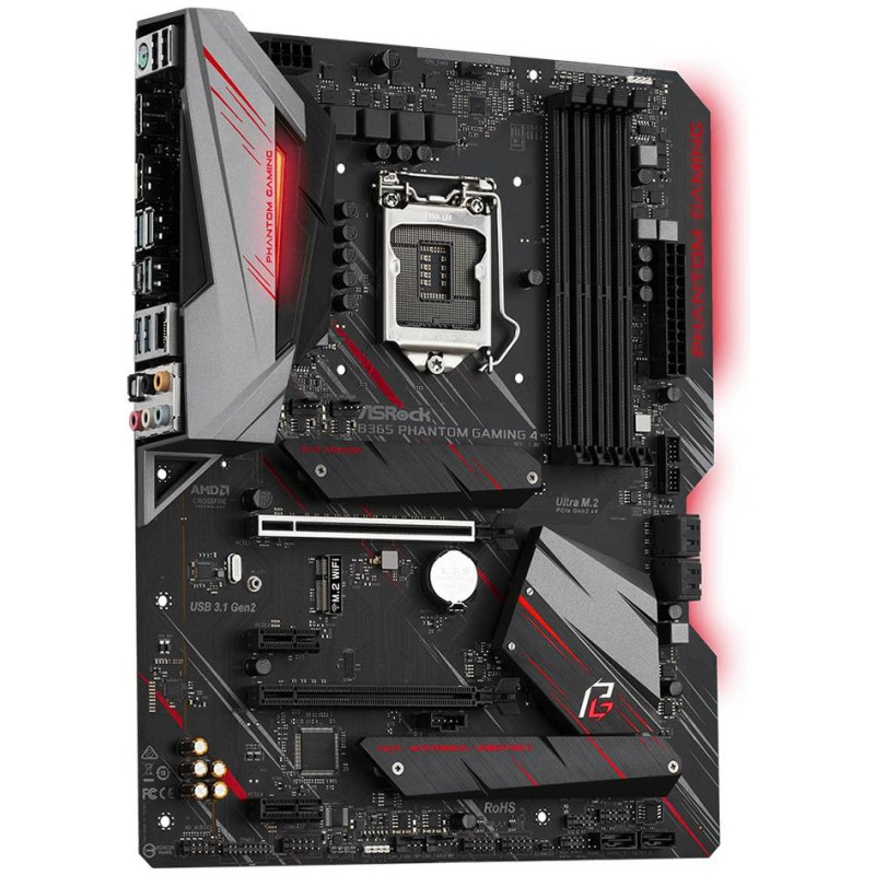 ASRock B365 Phantom Gaming4/REF (1151/B365, 4*DDR4, 2xPCIex16,2xPCIex1,2xM.2,6xSATAІІІ, GLan, ATX)