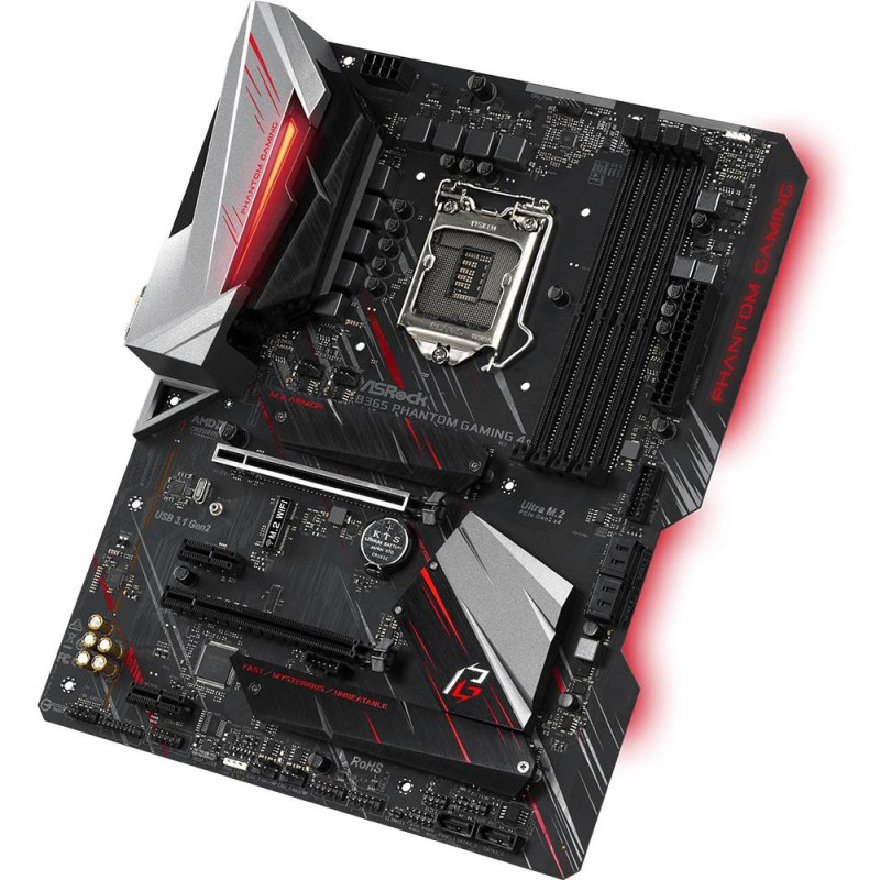 ASRock B365 Phantom Gaming4/REF (1151/B365, 4*DDR4, 2xPCIex16,2xPCIex1,2xM.2,6xSATAІІІ, GLan, ATX)