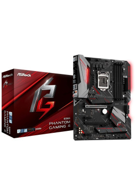 ASRock B365 Phantom Gaming4/REF (1151/B365, 4*DDR4, 2xPCIex16,2xPCIex1,2xM.2,6xSATAІІІ, GLan, ATX)