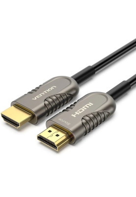 Кабель HDMI M - M,15.0 м, V2.1, Optical 8K 60Гц 48Gbps Dolby 7.1 TPE Black Metal Type Vention
