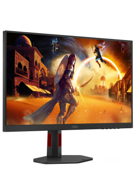 TFT 27" AOC U27G4R, UHD, IPS, 160Гц, 2хHDMI, DP, HAS, Pivot, чорно-червоний