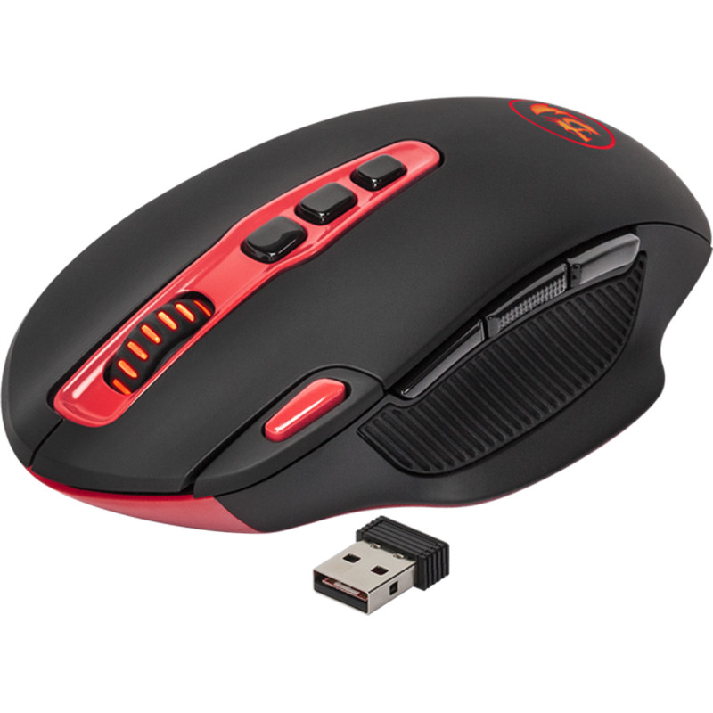Мишка Redragon Shark 2 15м, ігрова, бездротова, 5000dpi., 10кн., чорна