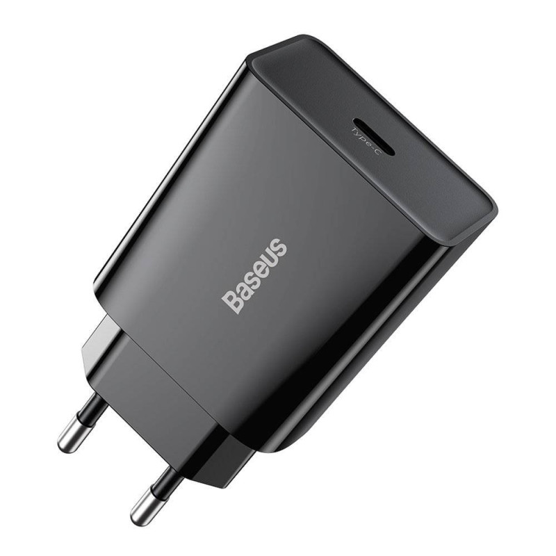 Зарядний пристрій 1xUSB 20W (USB-C) Чорний  Baseus