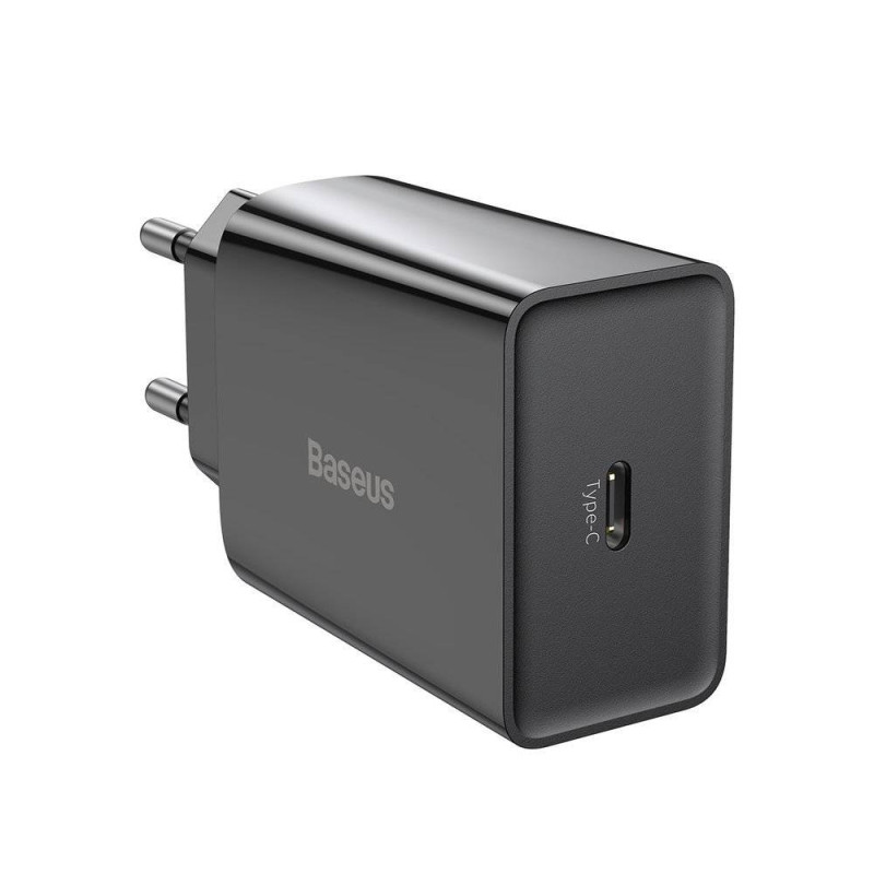 Зарядний пристрій 1xUSB 20W (USB-C) Чорний  Baseus