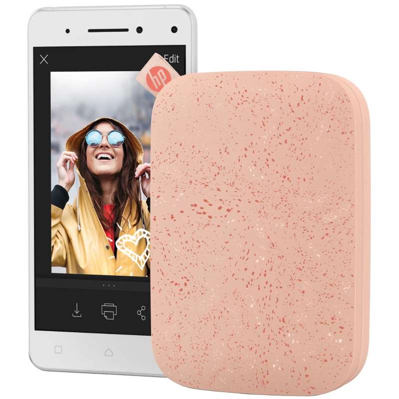 Фотодрукарка портативна HP Sprocket Pink (2"x3",313x400dpi,Zink, 64MB,Bluetooth, колір рожевий)