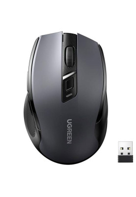Мишка UGREEN 2.4GHz MU006, бездротова, Bluetooth, 4000dpi., 4кн.,Silence Design, Сіра