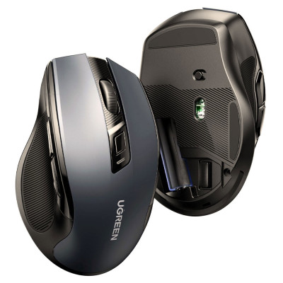 Мишка UGREEN 2.4GHz MU006, бездротова, Bluetooth, 4000dpi., 4кн.,Silence Design, Сіра Мишка UGREEN 2.4GHz MU006, бездротова, Bluetooth, 4000dpi., 4кн.,Silence Design, Сіра