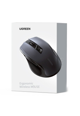 Мишка UGREEN 2.4GHz MU006, бездротова, Bluetooth, 4000dpi., 4кн.,Silence Design, Сіра