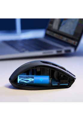 Мишка UGREEN 2.4GHz MU006, бездротова, Bluetooth, 4000dpi., 4кн.,Silence Design, Сіра