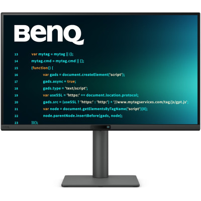 TFT 27" BenQ RD270Q, IPS, 2K QHD, 144Hz, HDMI, DP, USB-C, HAS, Pivot, колонки, чорний TFT 27" BenQ RD270Q, IPS, 2K QHD, 144Hz, HDMI, DP, USB-C, HAS, Pivot, колонки, чорний