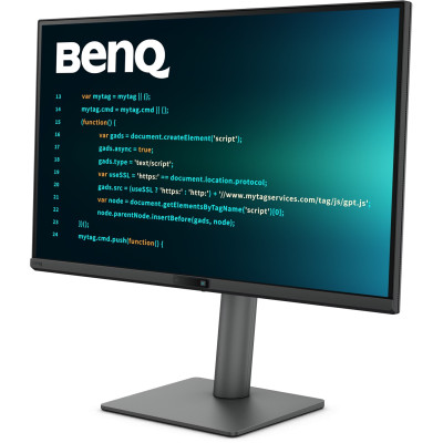 TFT 27" BenQ RD270Q, IPS, 2K QHD, 144Hz, HDMI, DP, USB-C, HAS, Pivot, колонки, чорний TFT 27" BenQ RD270Q, IPS, 2K QHD, 144Hz, HDMI, DP, USB-C, HAS, Pivot, колонки, чорний