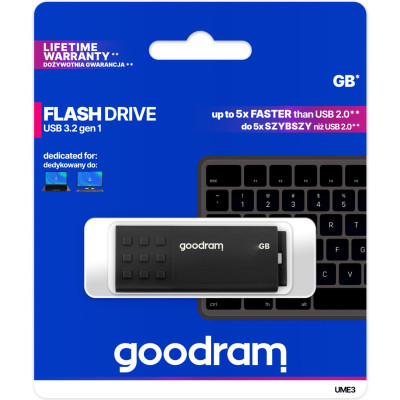 USB Flash GoodRAM 256GB USB 3.2 UME3 Black, Retail
