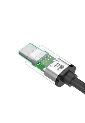 Кабель USB 2.0 Type-C M-M, 2 м, (18W) Чорний, Cable Nickel Plating US286 UGREEN